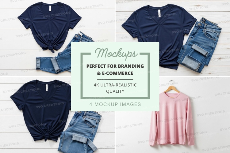 White Tshirt Mockup Image 8