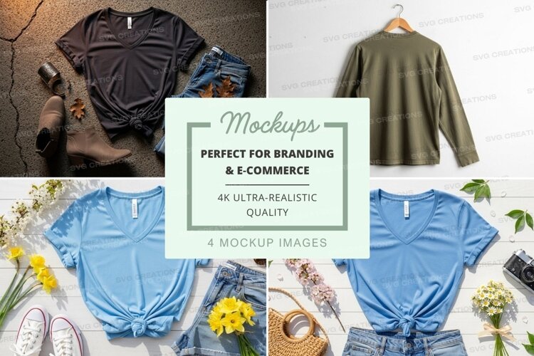 T-shirt mockup collection example image 1