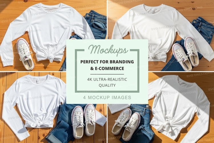 White Tshirt Mockup Image 23