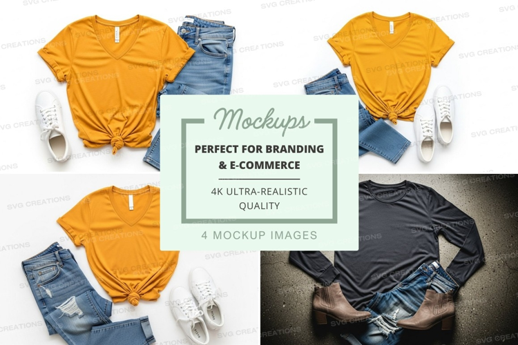 T-shirt mockup with casual outfit