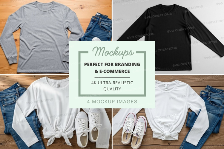 Flat lay mockup of clothing items