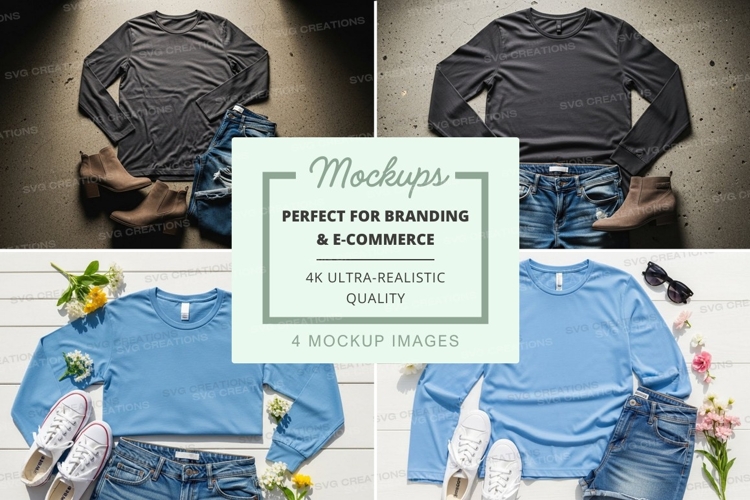 Black Tshirt Mockup Image 21