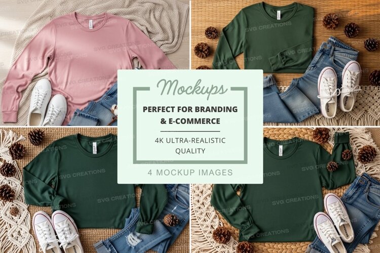 Flat lay mockup of t-shirts and accessories example image 1