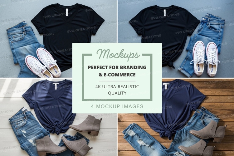 Black Tshirt Mockup Image 18