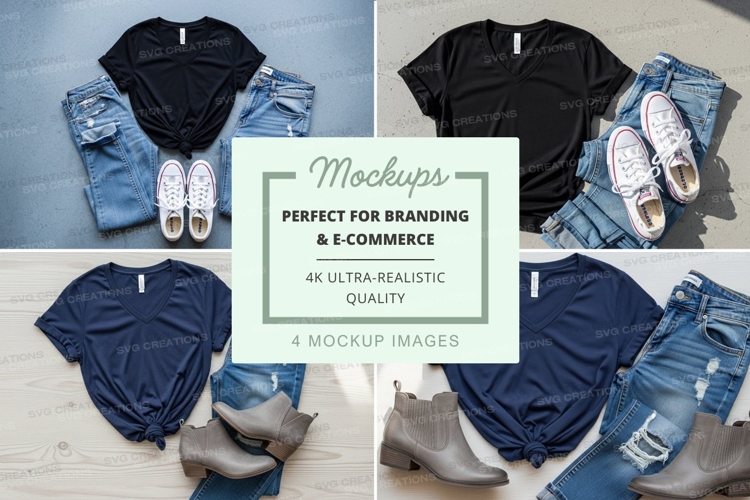 Black Tshirt Mockup Image 17