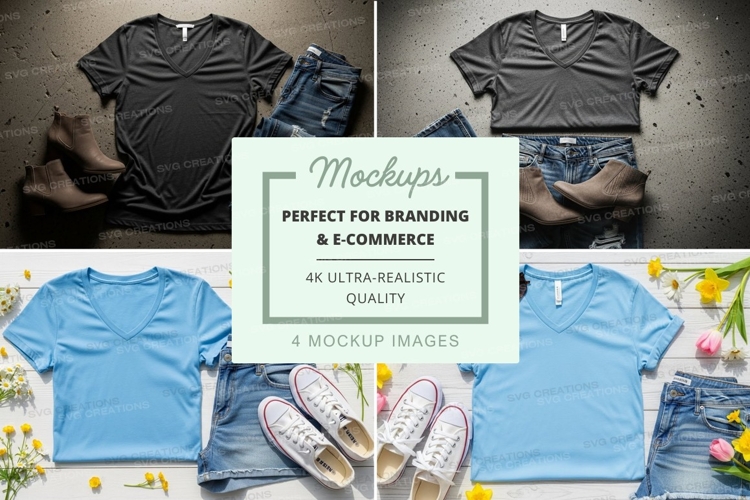 Black Tshirt Mockup Image 16