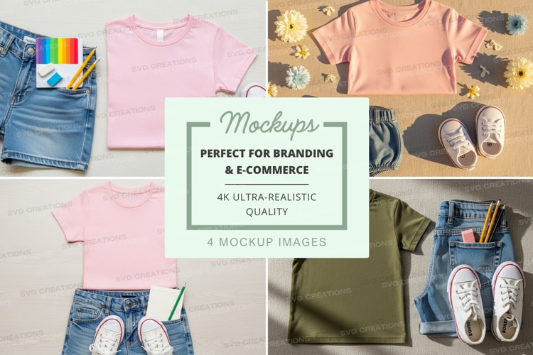 Children's clothing mockup