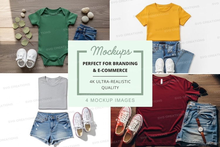 Baby and kids clothing mockup