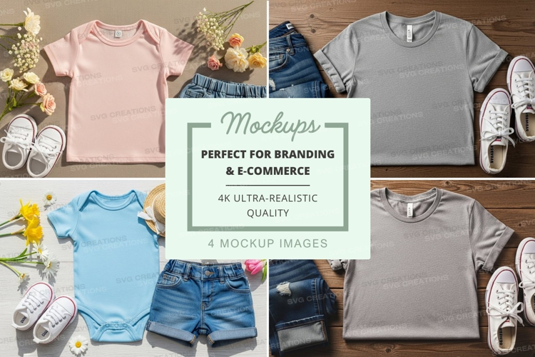 Baby and toddler clothing mockup
