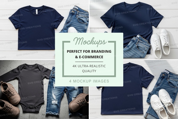 T-shirt and jeans outfit mockup