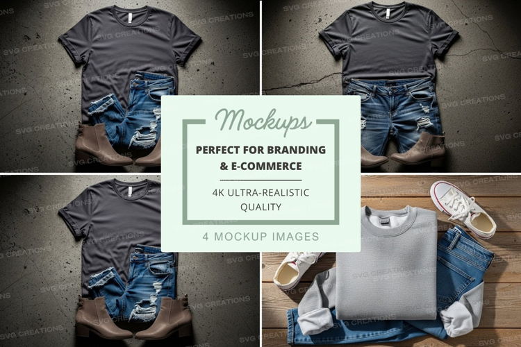 T-shirt and shorts outfit mockup