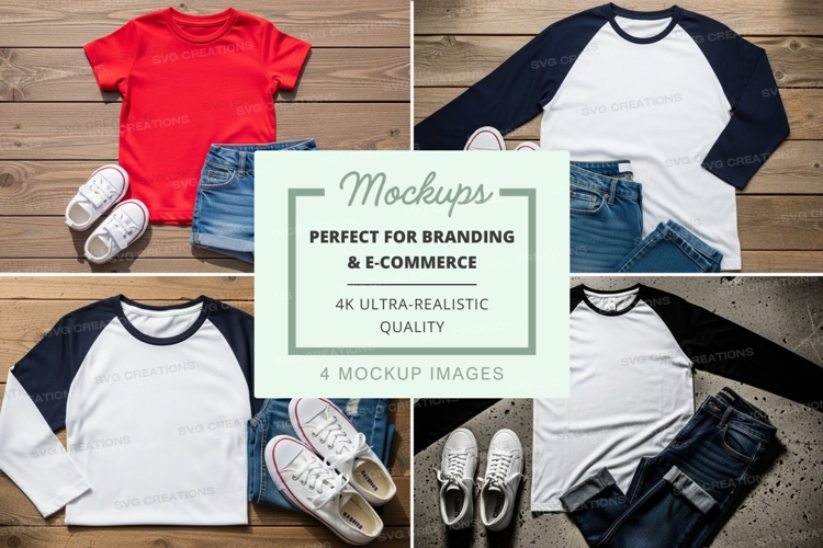 Flat lay mockup of clothing and accessories
