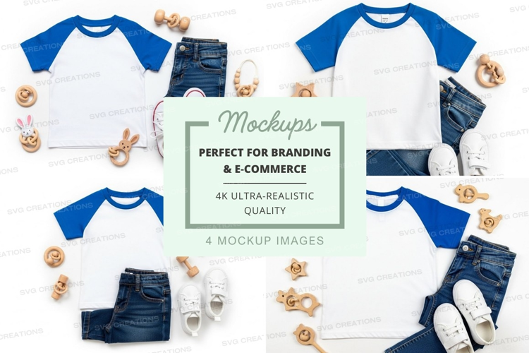 Baseball tee mockup with accessories