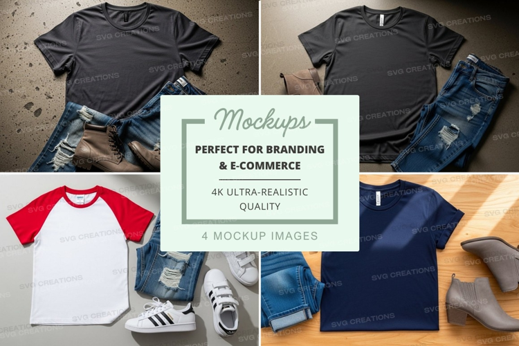 T-shirt mockup with casual outfit