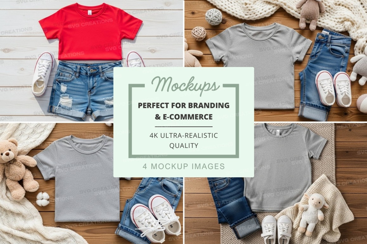 Children's clothing mockup