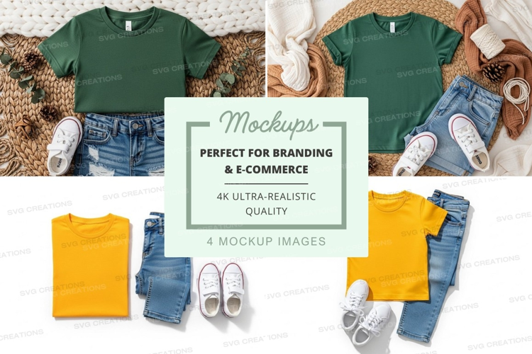 T-shirt mockup with casual outfit