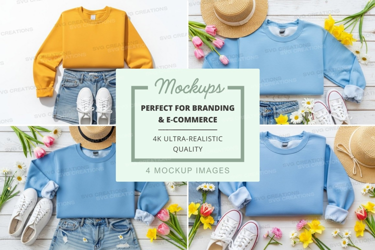 Flat lay mockup of kids' clothing