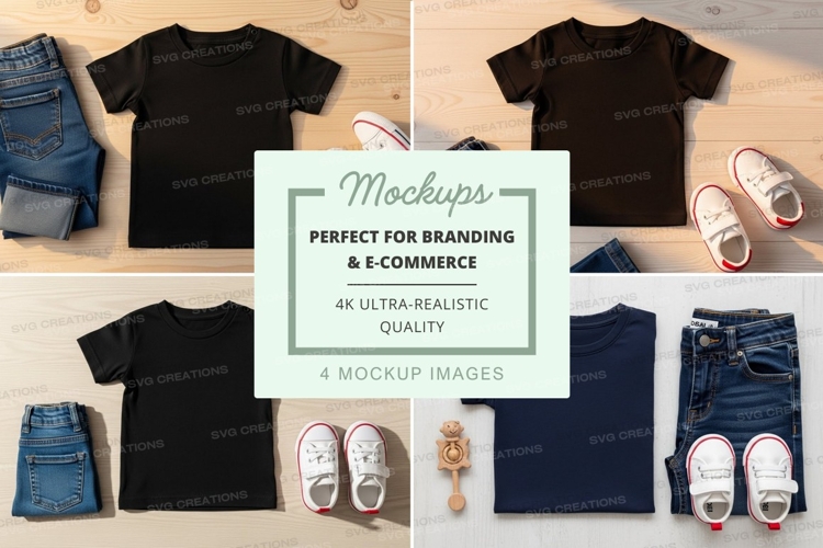 Black Tshirt Mockup Image 17