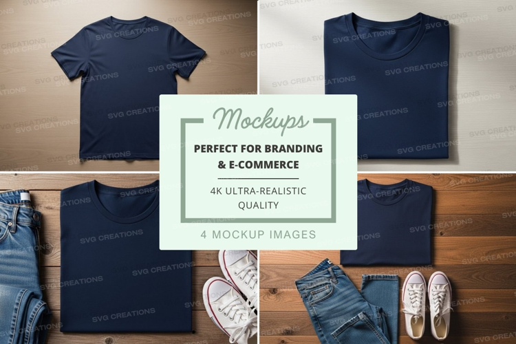 T-shirt mockup with casual outfit elements