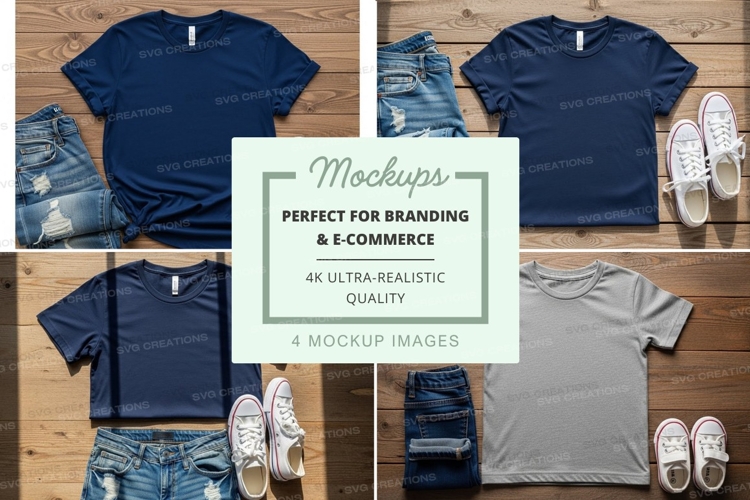 T-shirt mockup with casual outfit