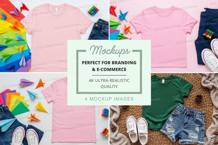 T-shirt mockup collage