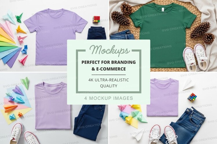 T-shirt mockup with accessories example image 1