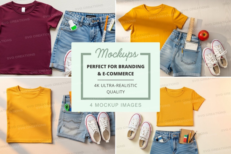 T-shirt mockup collage
