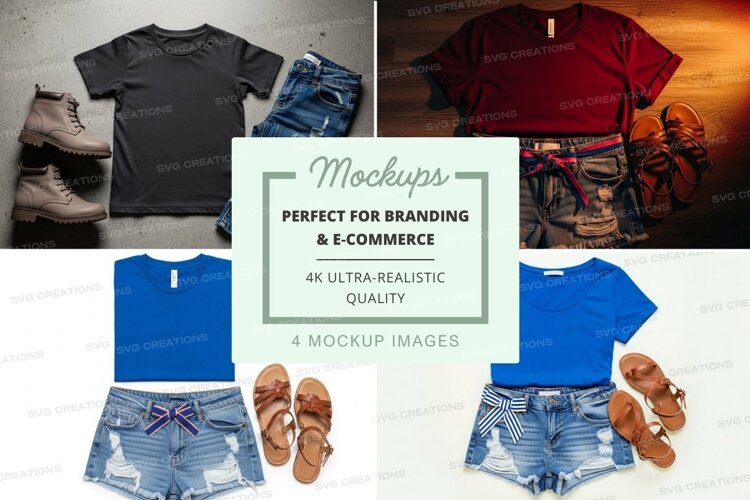 Clothing mockup with t-shirts and accessories example image 1