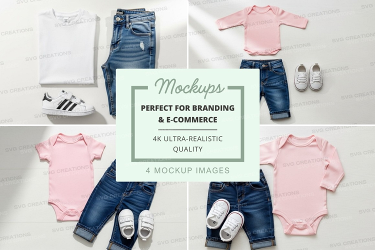 Baby clothing mockup