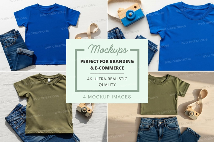 T-shirt mockup with accessories