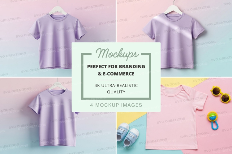 T-shirt mockup collection for kids