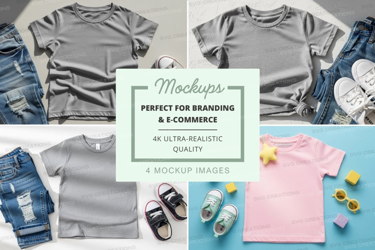 T-shirt mockup with accessories