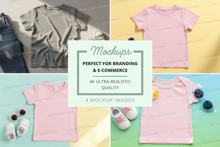 Baby t-shirt mockup collection