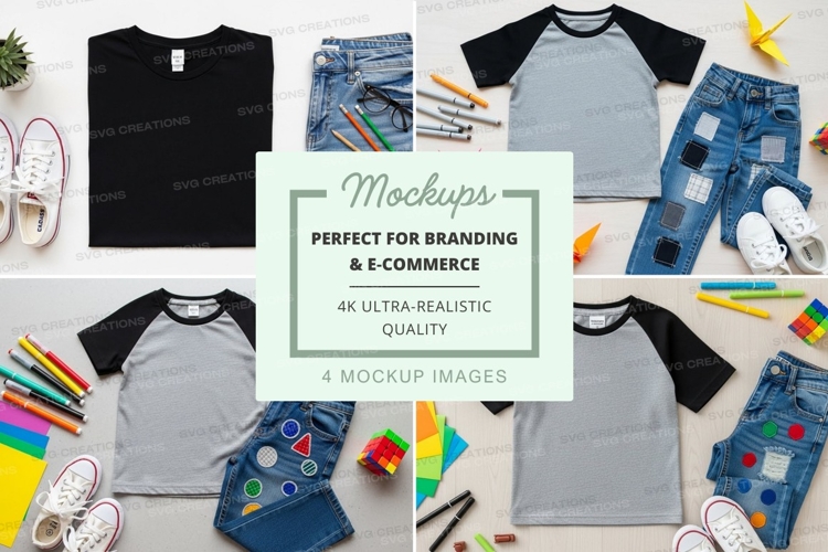 Black Tshirt Mockup Image 12