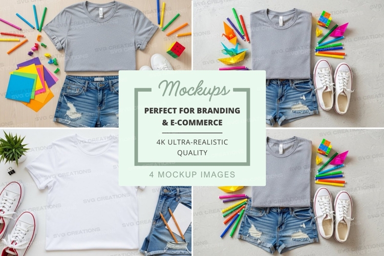 White Tshirt Mockup Image 11