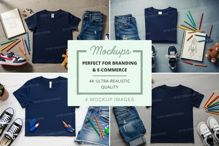 T-shirt mockup with casual accessories