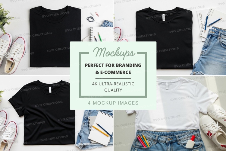 White Tshirt Mockup Image 13