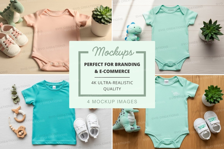 Baby onesies mockup
