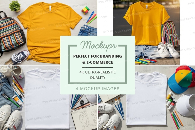 White Tshirt Mockup Image 11