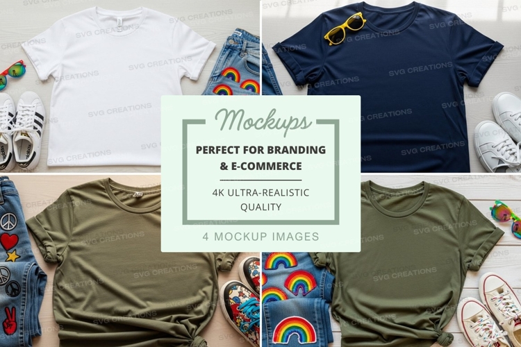 White Tshirt Mockup Image 24