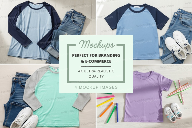 Collection of baseball tee mockups