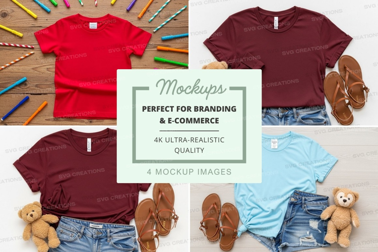 T-shirt mockup collage