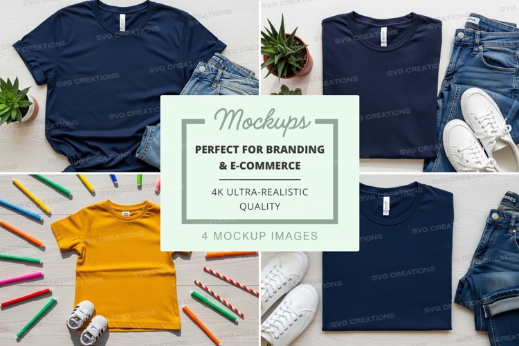 T-shirt mockup with accessories