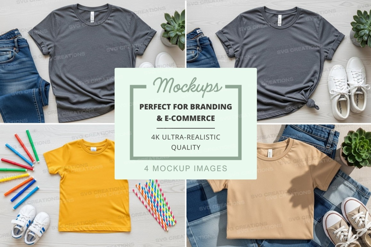 T-shirt mockup with accessories