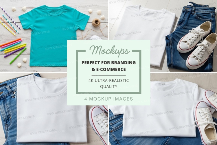 White Tshirt Mockup Image 15