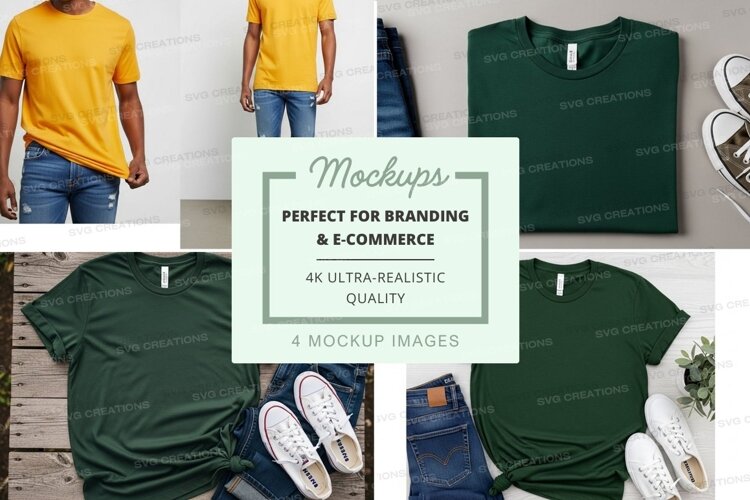 T-shirt mockup collection example image 1