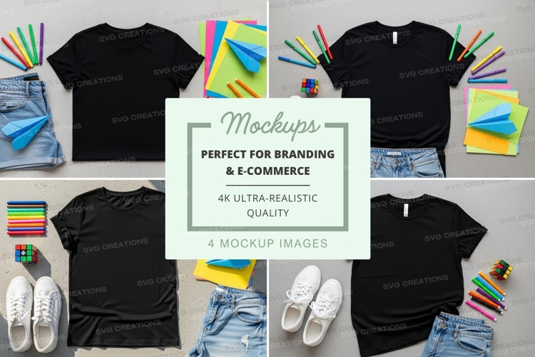 Black Tshirt Mockup Image 20