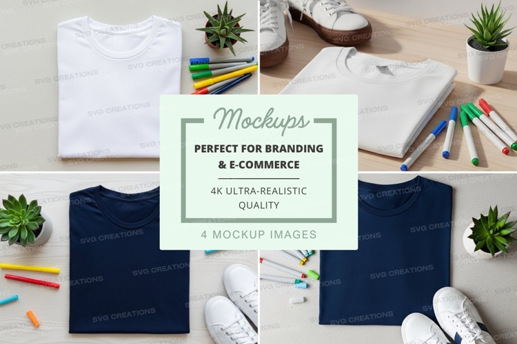 White Tshirt Mockup Image 4