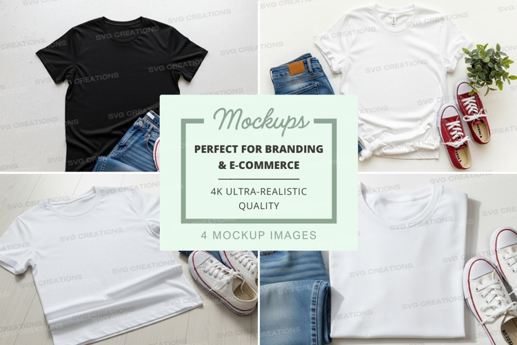 Flat lay mockup of clothing and accessories