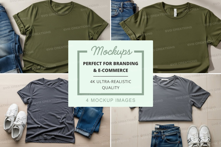 T-shirt mockup with casual outfit
